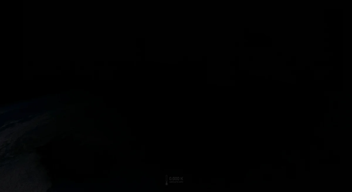 Espacio profundo completamente negro y estático