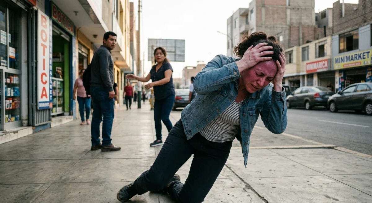 Persona desmayándose por falta de gravedad